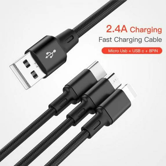3 in 1 Multi-Charging & Data Cable