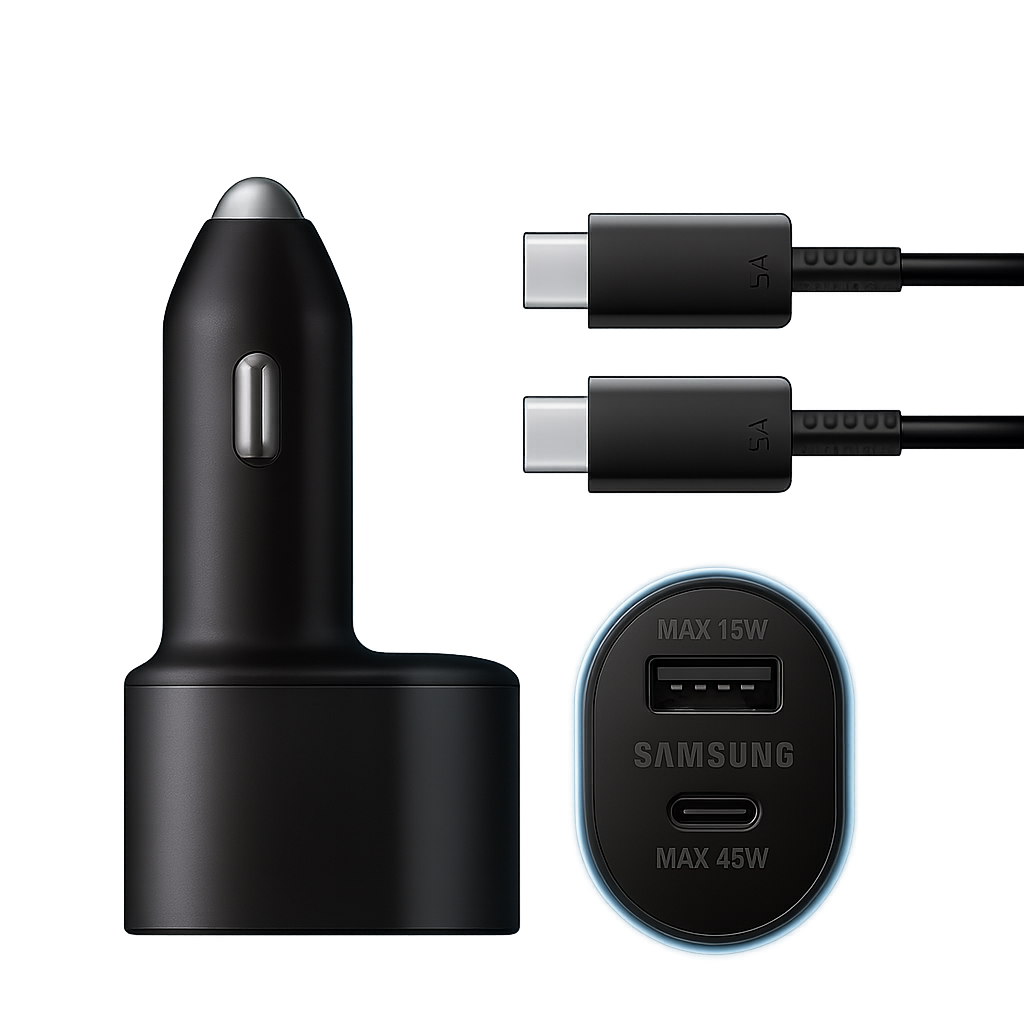 Samsung 45W Car Charger – Dual Port Fast Charging