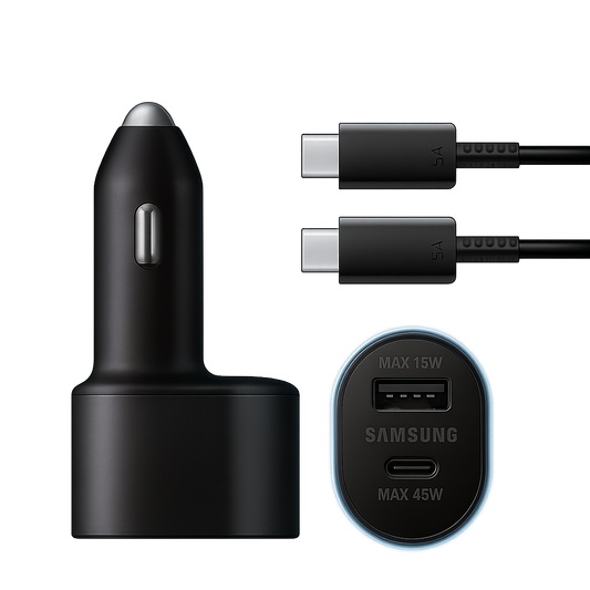 Samsung 45W Car Charger – Dual Port Fast Charging