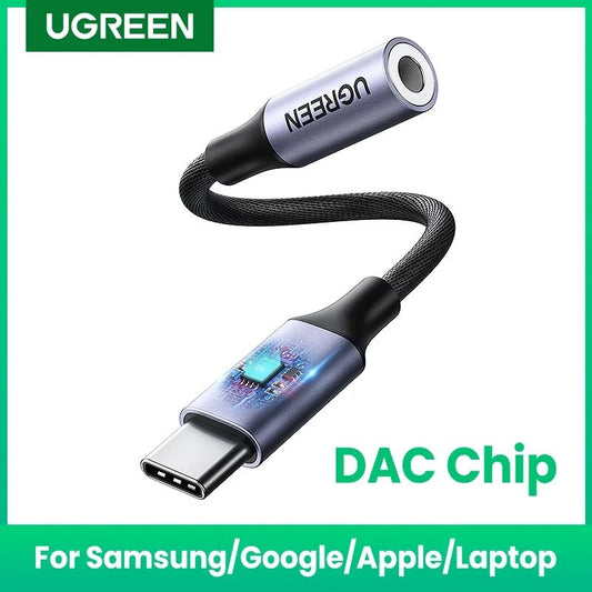 UGREEN DAC Chip USB C to 3.5mm Headphone Adapter