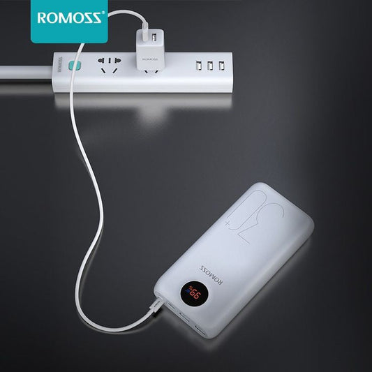 ROMOSS Power Bank, 20000mAh Portable Charger 30W USB C.