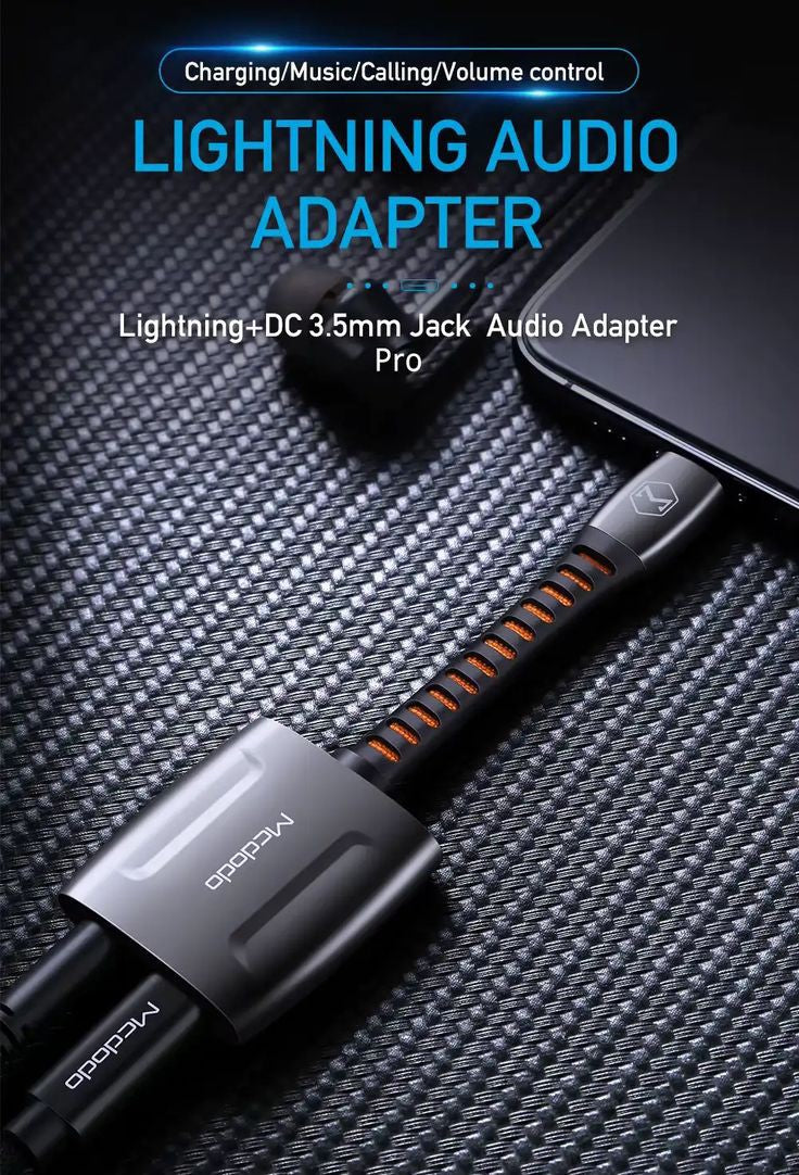 Mcdodo CA-634 Odin Series Lightning to Lightning & DC3.5mm Audio Adapter Pro
