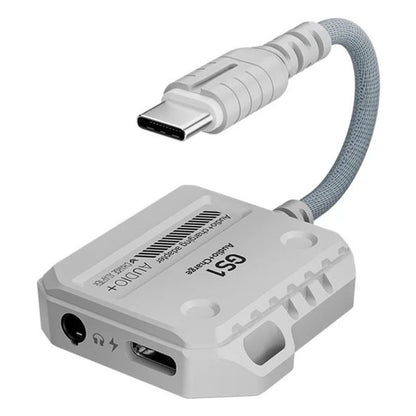 Plextone GS1 2 in 1 Gaming Adapter with Type-C 60W Fast Charging & 3.5mm 3D Stereo Sound.