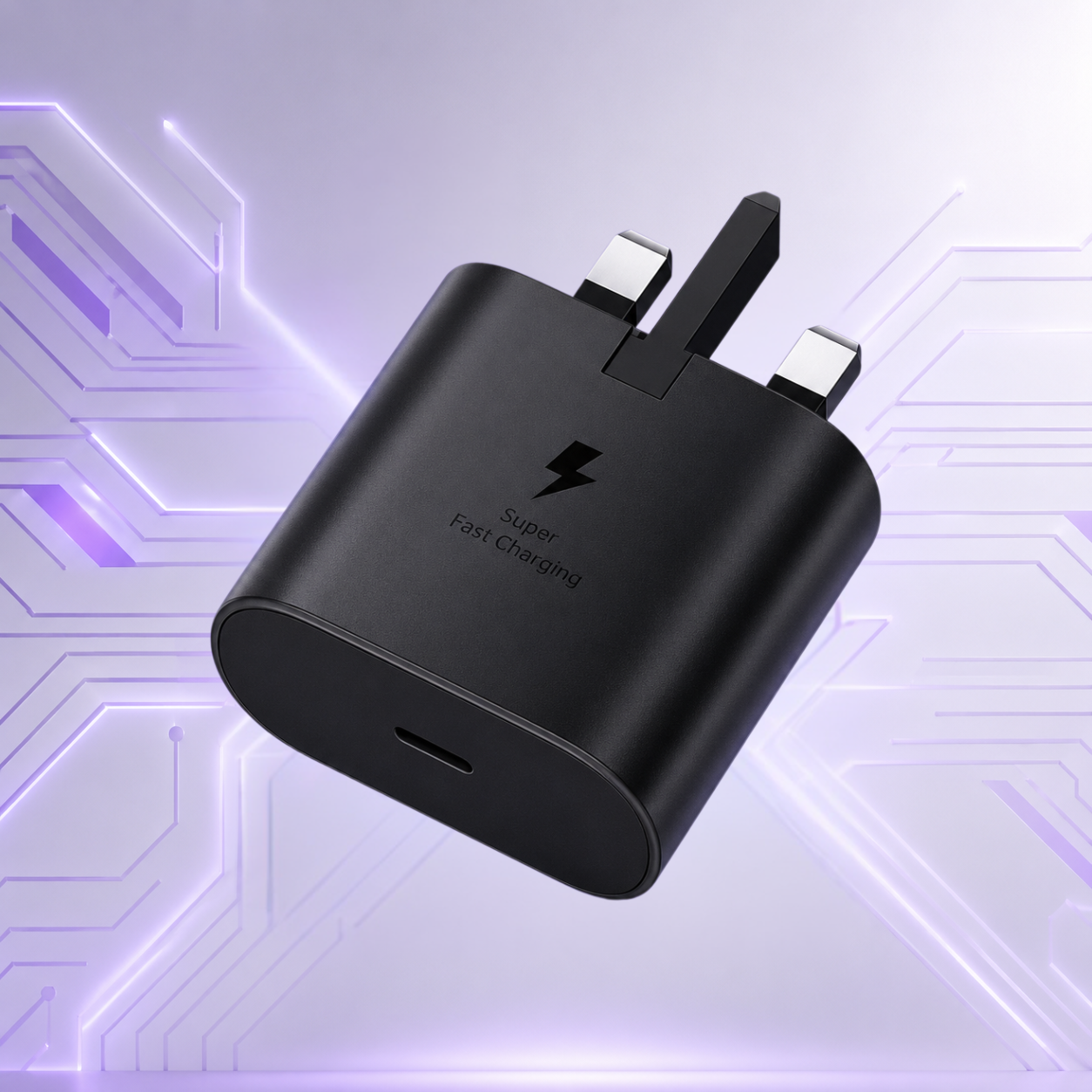Samsung 25W 3-Pin Super Fast Charger USB-C PD fast charging adapter for Samsung Galaxy smartphones