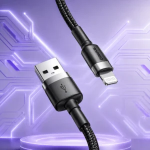 Original Baseus Cafule USB-A to Lightning Cable (Black)
