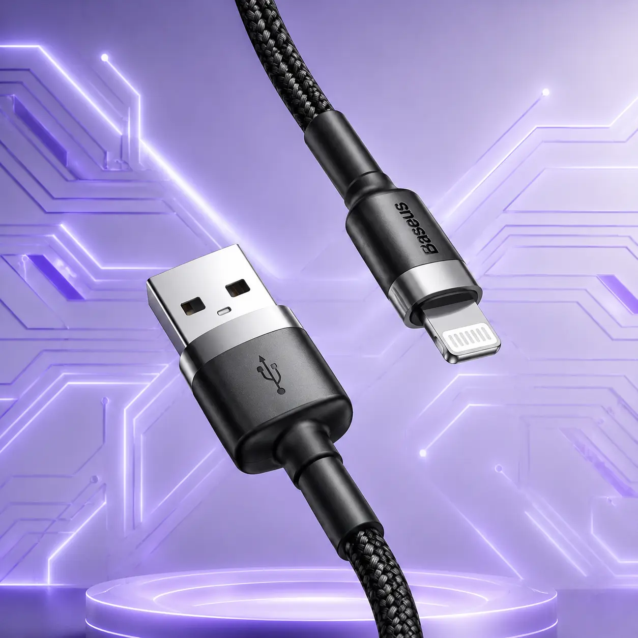 Original Baseus Cafule USB-A to Lightning Cable (Black)